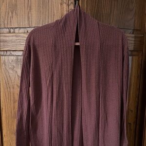 Textured Knee Length Cardigan